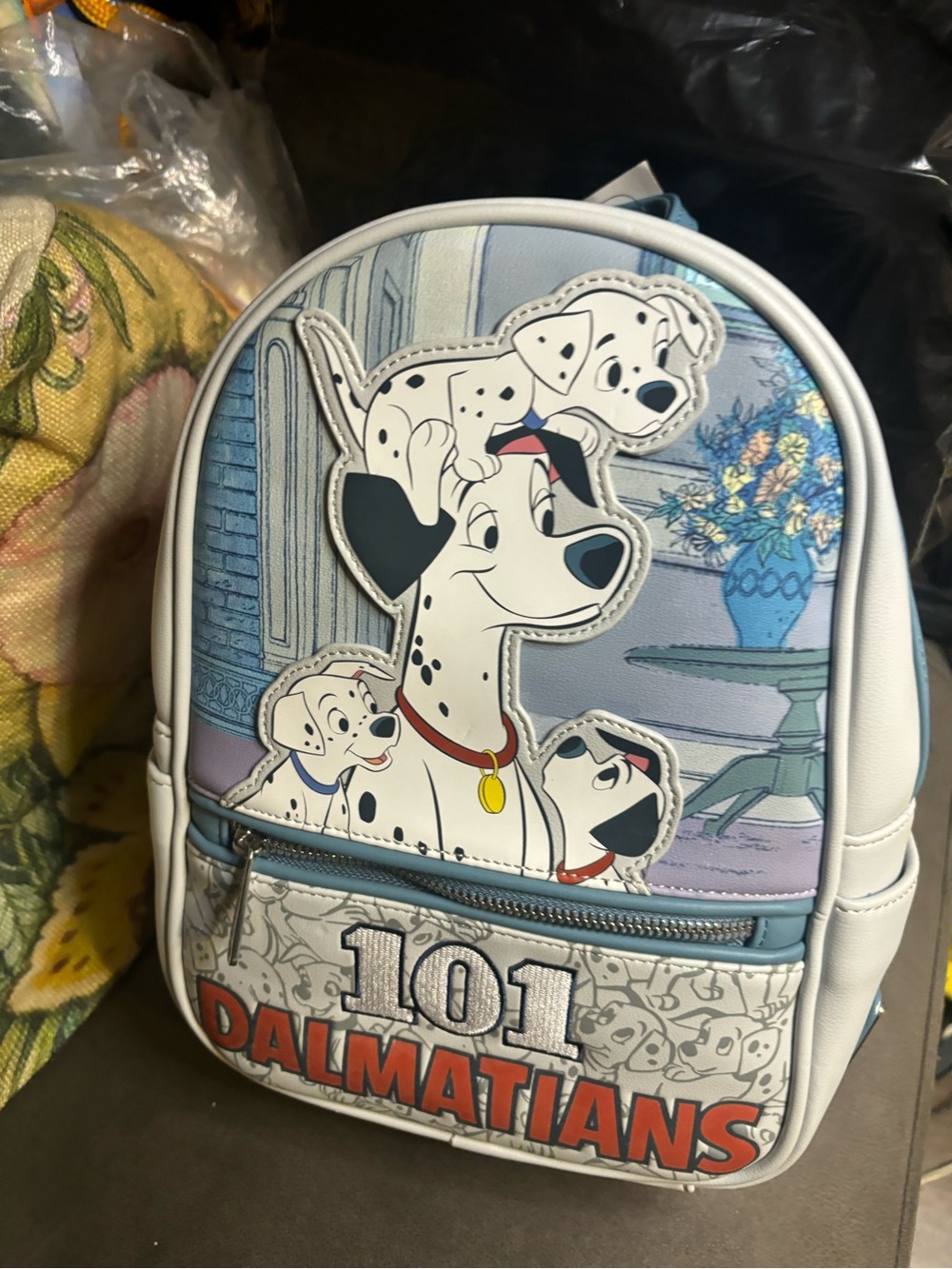 Disney White and Blue 101 Dalmatians Puppy Travel Backpack